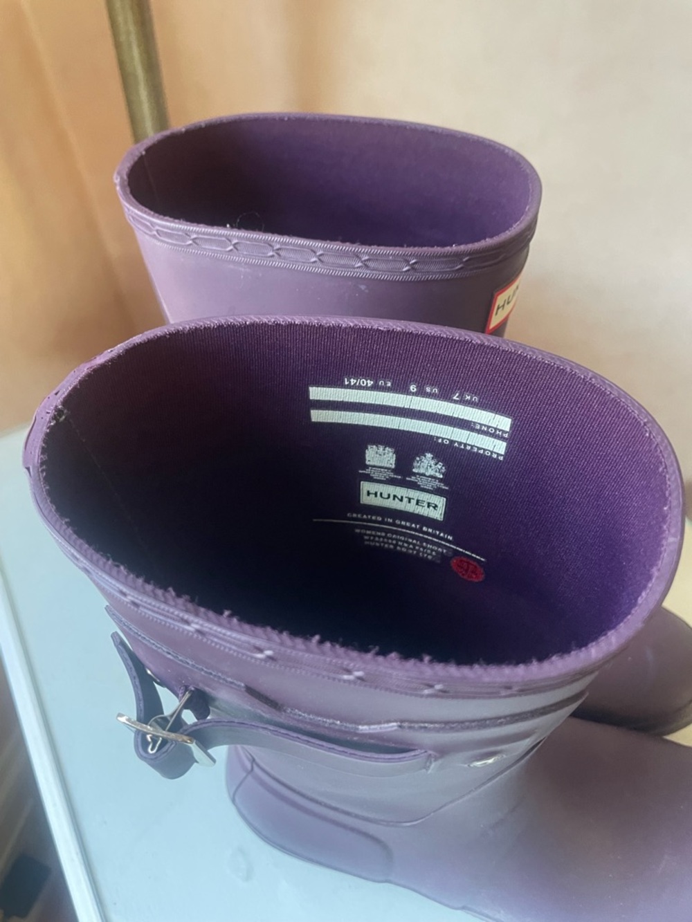 Hunter Matte Plum Mid-Calf Rain Boots - Picture 2 of 4
